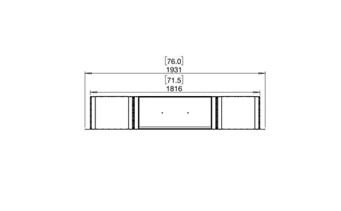Ecosmart Fire Flex 68DB.BX2 Double Sided Fireplace Insert - Black Finish / Black Burner - ESF.FX.68DB.BX2.B